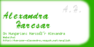 alexandra harcsar business card